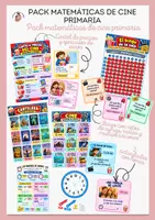 Vista previa - Tarjetas / Manipulativos - PACK MATEMÁTICAS DE CINE PRIMARIA - Portada