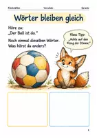 Vorschau - Spiele - Stimmen und Gefühle – Arbeitsheft Vorschule - Seite 1