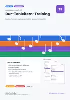 Vorschau - Arbeitsblätter - Dur-Tonleitern-Training mit Lösung - Deckblatt