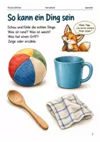 Vorschau - Spiele - Gegenstände beschreiben – Arbeitsheft Vorschule - Seite 1