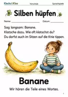 Vorschau - Spiele - Silben hüpfen – Arbeitsheft Vorschule - Deckblatt
