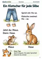 Vorschau - Spiele - Silben hüpfen – Arbeitsheft Vorschule - Seite 1