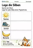 Vorschau - Spiele - Silben hüpfen – Arbeitsheft Vorschule - Seite 3