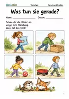 Vorschau - Spiele - Tun-Wörter Sprachspielheft für die Vorschule - Deckblatt