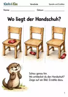 Vorschau - Spiele - Wortschatz und zusammenhängendes Sprechen – 5 Arbeitshefte – Vorschule - Seite 1