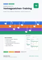 Vorschau - Arbeitsblätter - Vortragszeichen-Training mit Lösung - Deckblatt