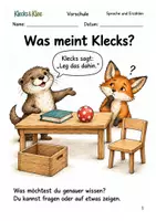 Vorschau - Arbeitsblätter - Nachfragen Sprachspielheft für die Vorschule - Deckblatt