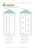 Vorschau - Arbeitsblätter - Rechnen bis 10 - Gratis-Probe | 3 Arbeitsblätter: Plus, Minus, Zahlenhaus | Mathe Grundschule kostenlos - Seite 3