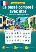 Vorschau - Arbeitsblätter - Passé composé mit être, Wortschatzkarten, Klasse 7 - Deckblatt
