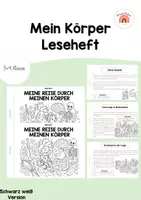 Vorschau - Arbeitsblätter - Meine Reise durch meinen Körper – Leseheft für die 3. & 4. Klasse - Deckblatt