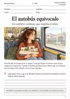 Vista previa - Hojas de trabajo - El conflicto en el inicio narrativo cuaderno 2.º ESO - Portada