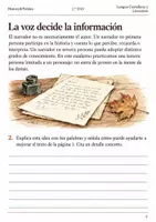 Vista previa - Hojas de trabajo - Punto de vista narrativo: cuaderno 2.º ESO - página 1