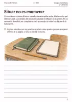 Vista previa - Hojas de trabajo - Personajes y escenario narrativo cuaderno 2.º ESO - página 1
