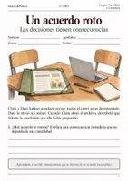 Vista previa - Hojas de trabajo - Desarrollo de la trama: 5 cuadernos 2.º ESO - página 1