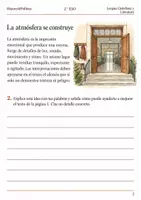 Vista previa - Hojas de trabajo - Crear atmósferas con detalles: cuaderno 2.º ESO - página 1