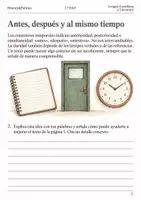 Vista previa - Hojas de trabajo - Conectores temporales en el relato cuaderno 2.º ESO - página 1