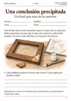 Vista previa - Hojas de trabajo - Mejorar un desenlace precipitado cuaderno 2.º ESO - Portada