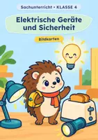 Vorschau - Arbeitsblätter - Elektrische Geräte und Sicherheit, Bildkarten, Klasse 4 - Deckblatt