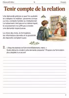 Aperçu - Feuilles d'exercices - Une demande polie adapter le registre à l’interlocuteur – livret de français 5e - Page 1