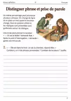 Aperçu - Feuilles d'exercices - La conversation confuse rétablir ponctuation et locuteurs – livret de français 5e - Page 1