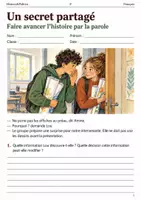 Aperçu - Feuilles d'exercices - Un secret partagé faire avancer l’histoire par la parole – livret de français 5e - Page de couverture