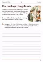 Aperçu - Feuilles d'exercices - Un secret partagé faire avancer l’histoire par la parole – livret de français 5e - Page 1