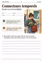 Aperçu - Feuilles d'exercices - Connecteurs temporels rendre un récit intelligible – livret de français 5e - Page de couverture