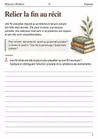 Aperçu - Feuilles d'exercices - La fin trop facile proposer un dénouement plausible – livret de français 5e - Page 1