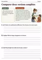 Aperçu - Feuilles d'exercices - Du premier jet au texte final justifier trois améliorations – livret de français 5e - Page 3