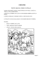 anteprima - Esercizi - Alla scoperta della mucca – In stampato maiuscolo per la classe 1ª - Pagina 1