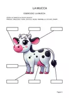 anteprima - Esercizi - Alla scoperta della mucca – In stampato maiuscolo per la classe 1ª - Pagina 2