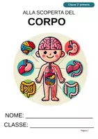 anteprima - Esercizi - Alla scoperta del corpo – In stampato maiuscolo per la classe 1ª - Pagina di copertina
