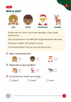 Voorbeeld - Begrijpend lezen eerste leerjaar: Lien en Omar helpen de kerstman - Pagina 1