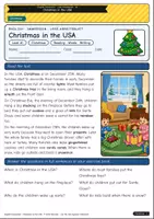 Vorschau - Arbeitsblätter - Christmas in the USA – trees, stockings & presents (A1) - Deckblatt