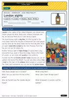 Vorschau - Arbeitsblätter - London sights – Big Ben, Tower Bridge & red buses (A1) - Deckblatt
