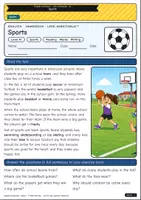 Vorschau - Arbeitsblätter - Sports – school teams, ball games & my favorite sport (A1) - Deckblatt