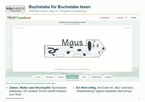Vorschau - Arbeitsblätter - 📏 Leselineal – Smartboard-Tool zum Lesenlernen | Wörter & Silben | Klasse 1–2 - Seite 1