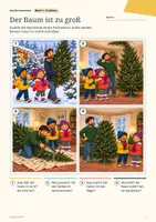Vorschau - Arbeitsblätter - Bildergeschichte Weihnachten Klasse 2 kostenlos: Der Baum ist zu groß (Probe) - Seite 2