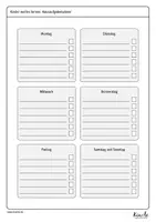 Vorschau - Arbeitsblätter - Hausaufgabenplaner / Wochenplaner - Seite 1