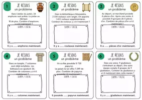 Aperçu - Feuilles d'exercices - 🏛️ Problèmes de Mathématiques : L’Antiquité (CE1 & CE2) - Page de couverture