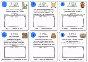 Aperçu - Feuilles d'exercices - 🏛️ Problèmes de Mathématiques : L’Antiquité (CE1 & CE2) - Page 1
