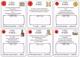 Aperçu - Feuilles d'exercices - 🏛️ Problèmes de Mathématiques : L’Antiquité (CE1 & CE2) - Page 2