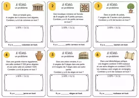 Aperçu - Feuilles d'exercices - 🏛️ Problèmes de Mathématiques : L’Antiquité (CE1 & CE2) - Page 3