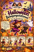 Vorschau - Bildkarten - Bildkarten Halloween Bewegungsstationen / Sport / Grundschule - Deckblatt
