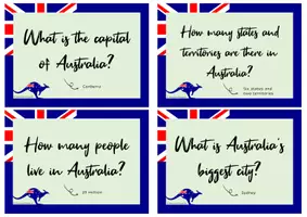 Vorschau - Arbeitsblätter - Australia - Stop and Swap Cards - Seite 1