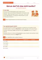 Vorschau - Arbeitsblätter - Jugendschutzgesetz - Warum darf ich das nicht kaufen? Alkohol, Rauchen, Kino und Altersfreigaben - Seite 1