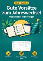 Vorschau - Arbeitsblätter - Gute Vorsätze zum Jahreswechsel, Arbeitsblätter, Klasse 8 - Deckblatt
