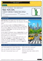 Vorschau - Arbeitsblätter - New York City – sights, subway & street food (A1) - Deckblatt