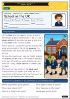 Vorschau - Arbeitsblätter - School in the UK – uniforms, assembly & lunch boxes (A1) - Deckblatt