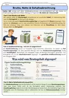 Vorschau - Arbeitsblätter - Brutto und Netto Gehaltsabrechnung – Klasse 8–10 - Seite 1